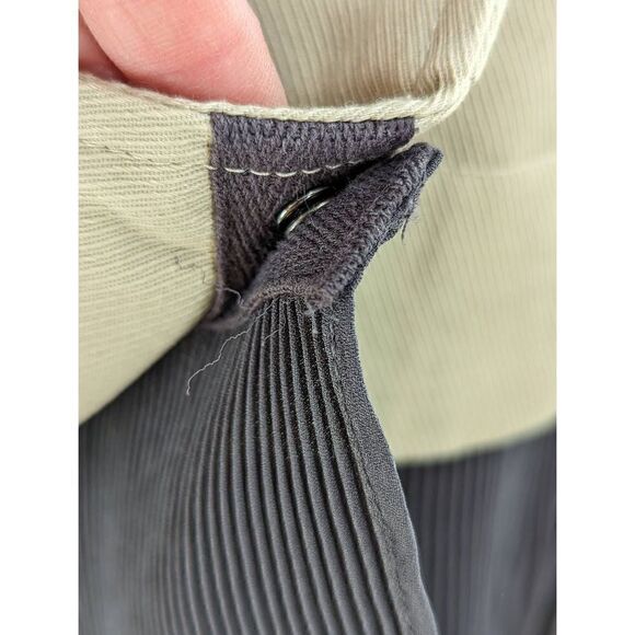 Trend Women Beige And Steel Blue Cotton Blend Short Trench Coat Size 40 - Picture 6 of 14